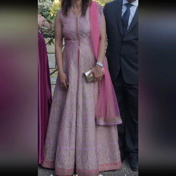 Pink Lehenga with Jacket and Skirt - Picture 1 of 9